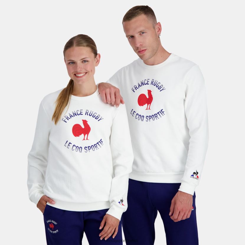 ee Le Coq Sportif Riietus mehed dressipluus - prantsusmaa ragbi valge valge TT862D3