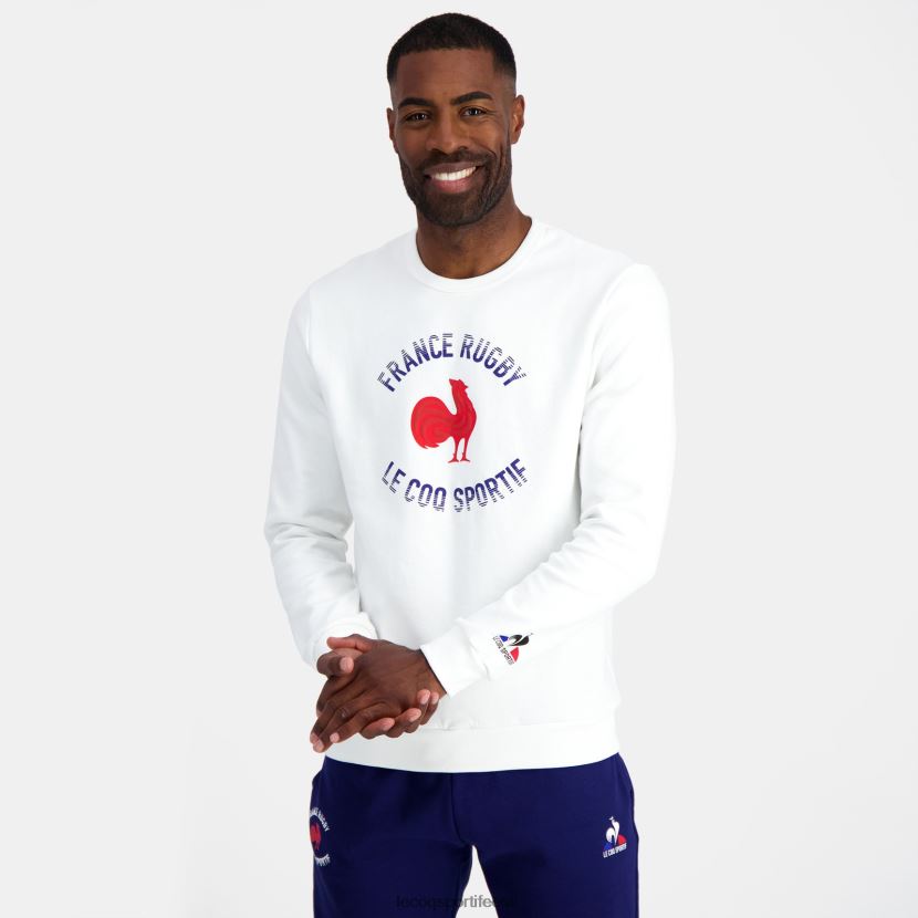 ee Le Coq Sportif Riietus mehed dressipluus - prantsusmaa ragbi valge valge TT862D3