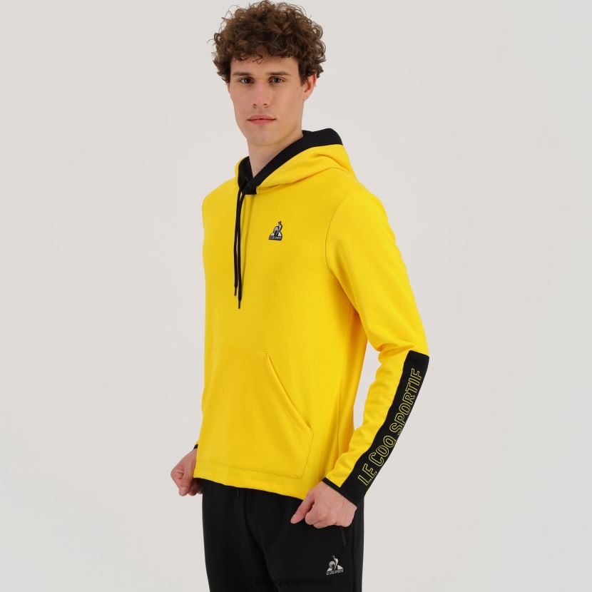 ee Le Coq Sportif Riietus mehed kapuutsiga dressipluus kollane kollane TT862D451