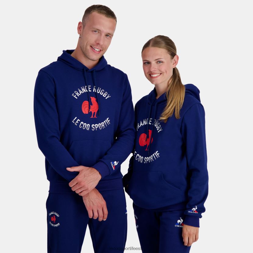ee Le Coq Sportif Riietus mehed kapuutsiga dressipluus - prantsusmaa ragbi sinine sinine TT862D27