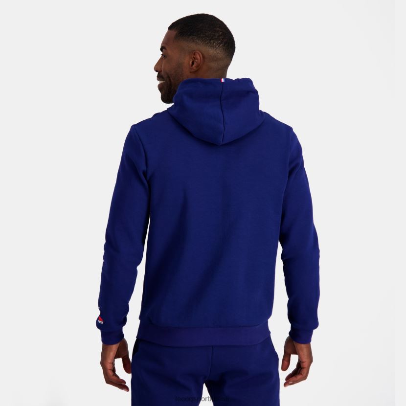 ee Le Coq Sportif Riietus mehed kapuutsiga dressipluus - prantsusmaa ragbi sinine sinine TT862D27