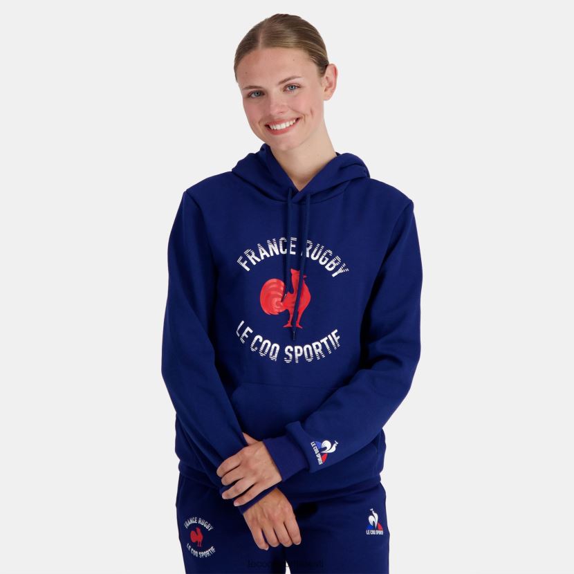 ee Le Coq Sportif Riietus mehed kapuutsiga dressipluus - prantsusmaa ragbi sinine sinine TT862D27
