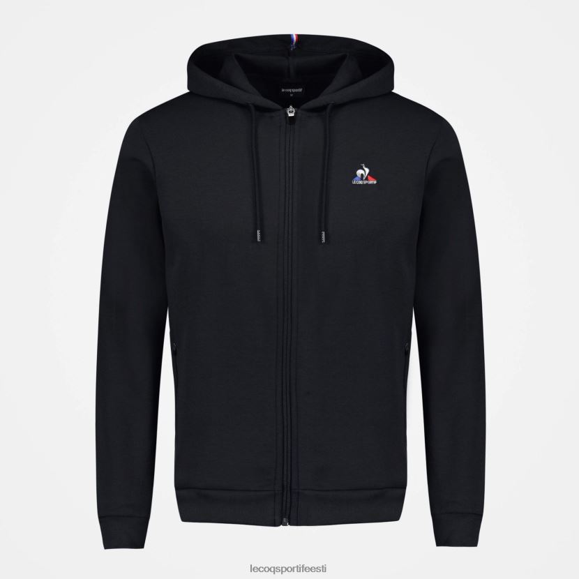 ee Le Coq Sportif Riietus mehed kapuutsiga, musta lukuga dressipluus must TT862D48
