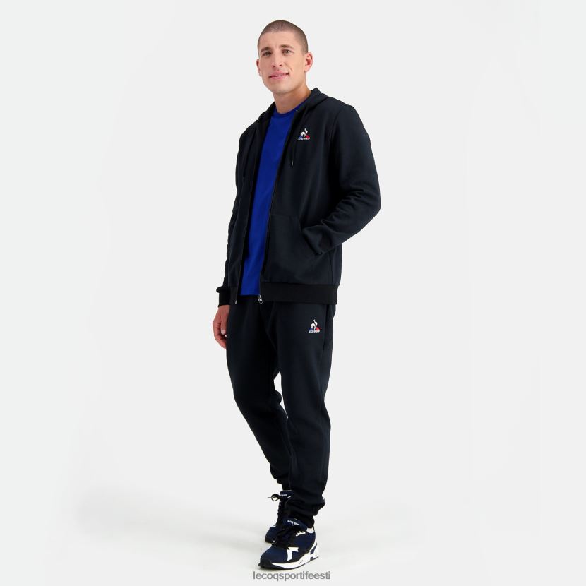 ee Le Coq Sportif Riietus mehed kapuutsiga, musta lukuga dressipluus must TT862D56