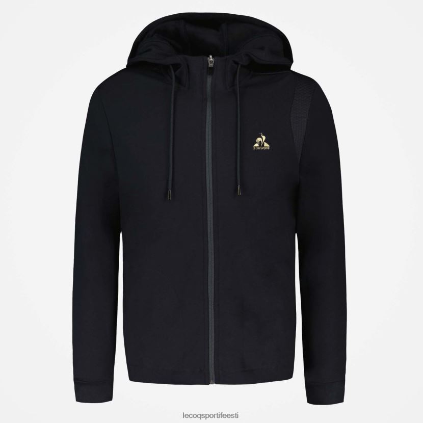 ee Le Coq Sportif Riietus mehed kapuutsiga, musta lukuga dressipluus must TT862D70
