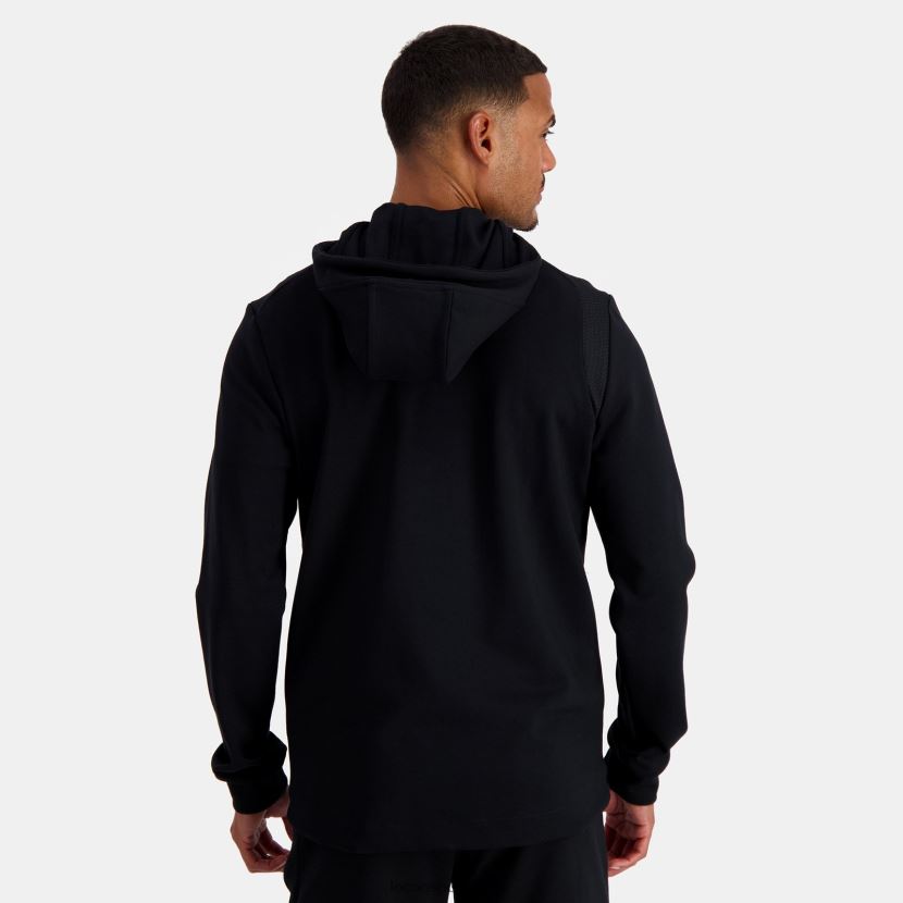 ee Le Coq Sportif Riietus mehed kapuutsiga, musta lukuga dressipluus must TT862D70
