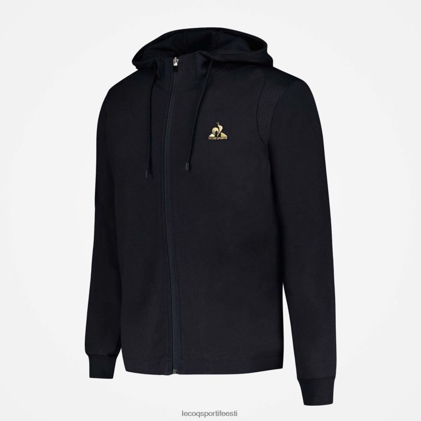 ee Le Coq Sportif Riietus mehed kapuutsiga, musta lukuga dressipluus must TT862D70