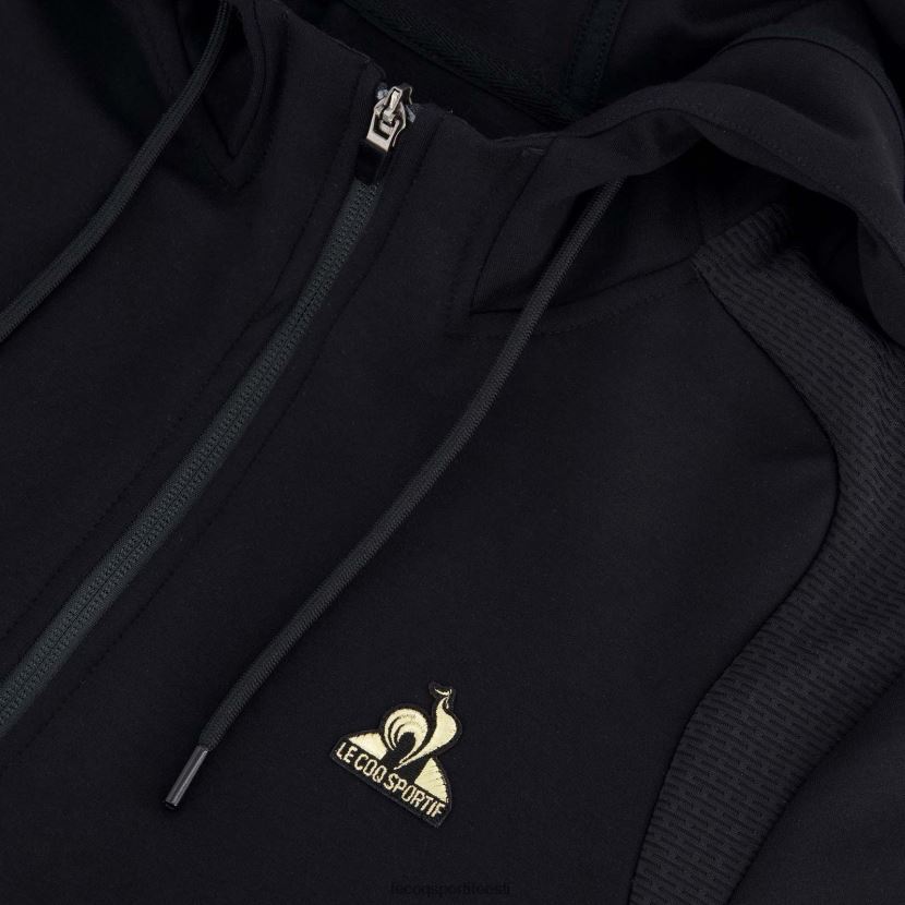 ee Le Coq Sportif Riietus mehed kapuutsiga, musta lukuga dressipluus must TT862D70