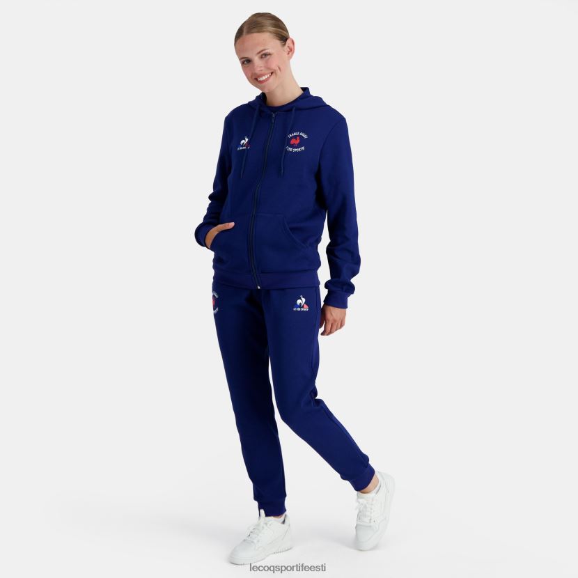 ee Le Coq Sportif Riietus mehed kapuutsiga tõmblukuga dressipluus - Prantsusmaa ragbi sinine sinine TT862D28