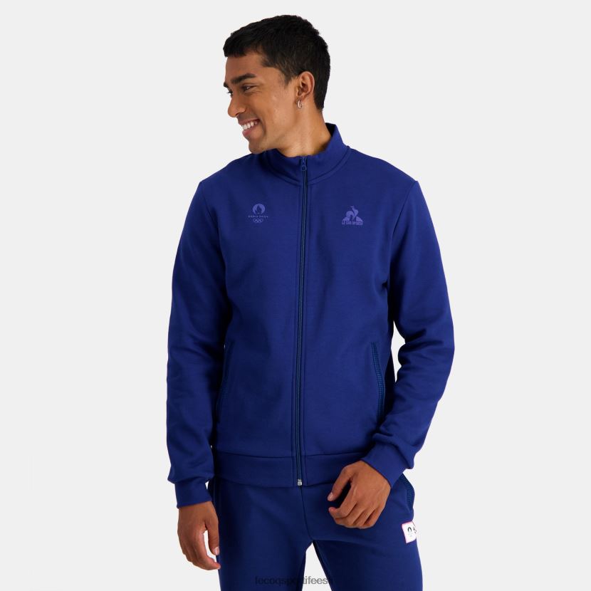 ee Le Coq Sportif Riietus mehed lukuga dressipluus sinine sinine TT862D32