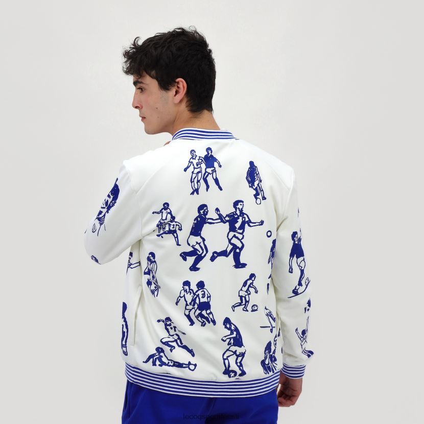 ee Le Coq Sportif Riietus mehed lukuga dressipluus valge valge TT862D472