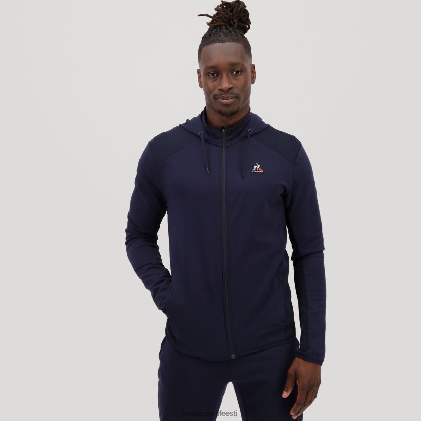 ee Le Coq Sportif Riietus mehed sinise lukuga kapuutsiga dressipluus sinine TT862D490