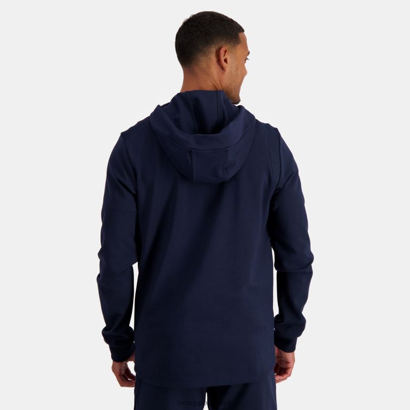 ee Le Coq Sportif Riietus mehed sinise lukuga kapuutsiga dressipluus sinine TT862D69