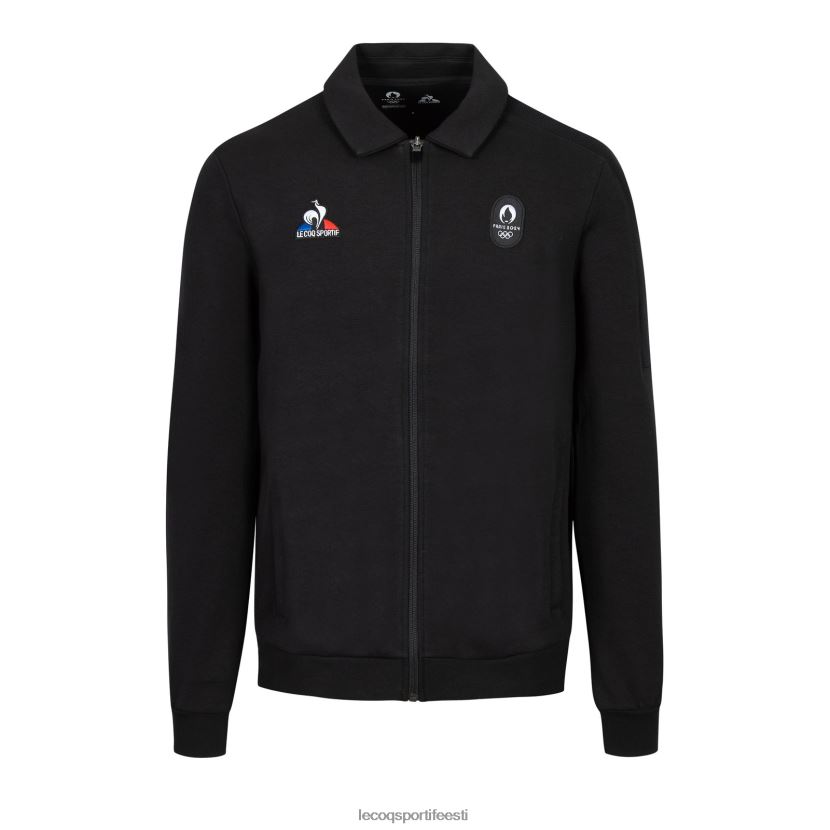 ee Le Coq Sportif Riietus mehed tõmblukuga dressipluus must must TT862D489