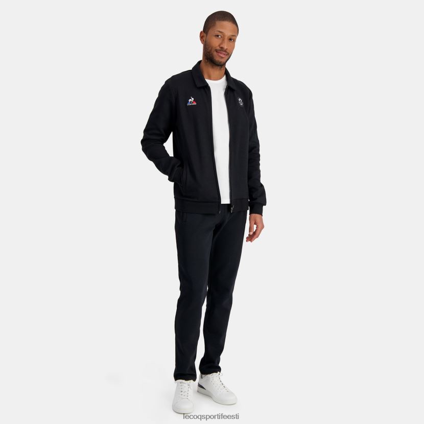 ee Le Coq Sportif Riietus mehed tõmblukuga dressipluus must must TT862D489