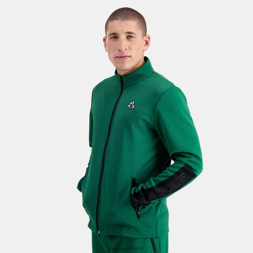 ee Le Coq Sportif Riietus mehed tõmblukuga dressipluus roheline roheline TT862D439