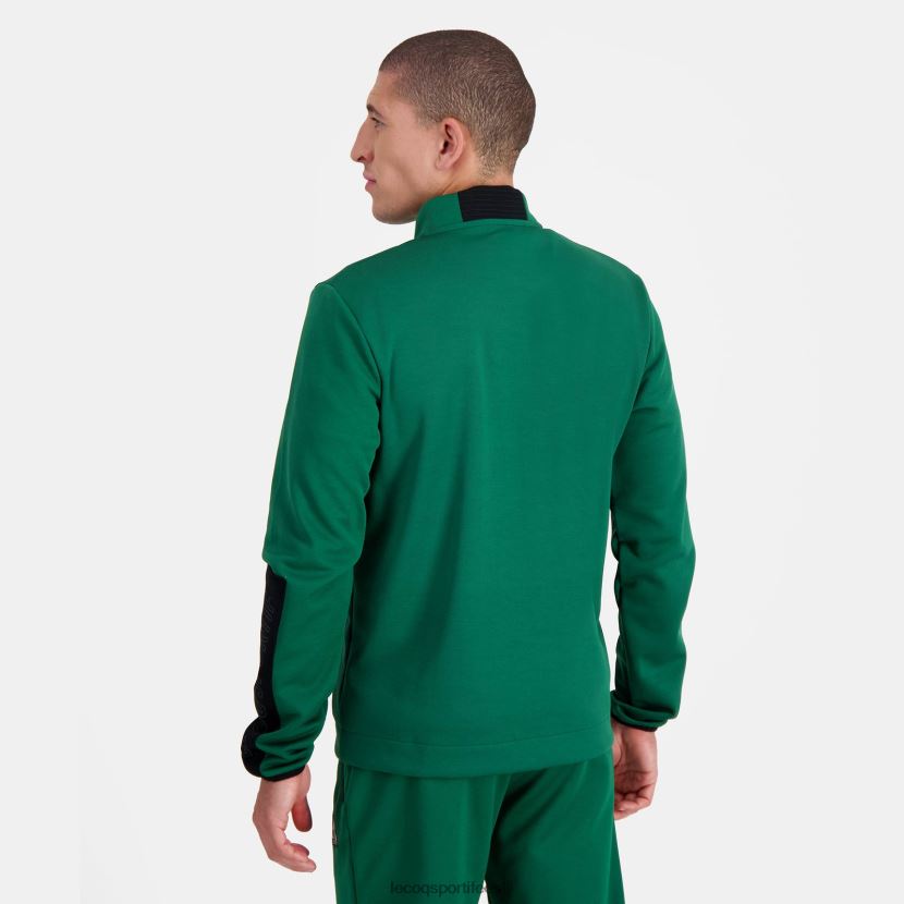 ee Le Coq Sportif Riietus mehed tõmblukuga dressipluus roheline roheline TT862D439