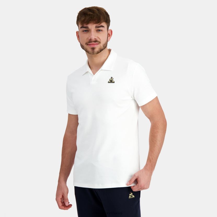 ee Le Coq Sportif Riietus mehed puuvillane polo valge valge TT862D128