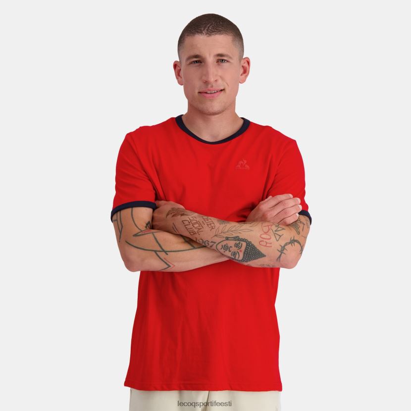 ee Le Coq Sportif Riietus mehed moodne t-särk punane punane TT862D149