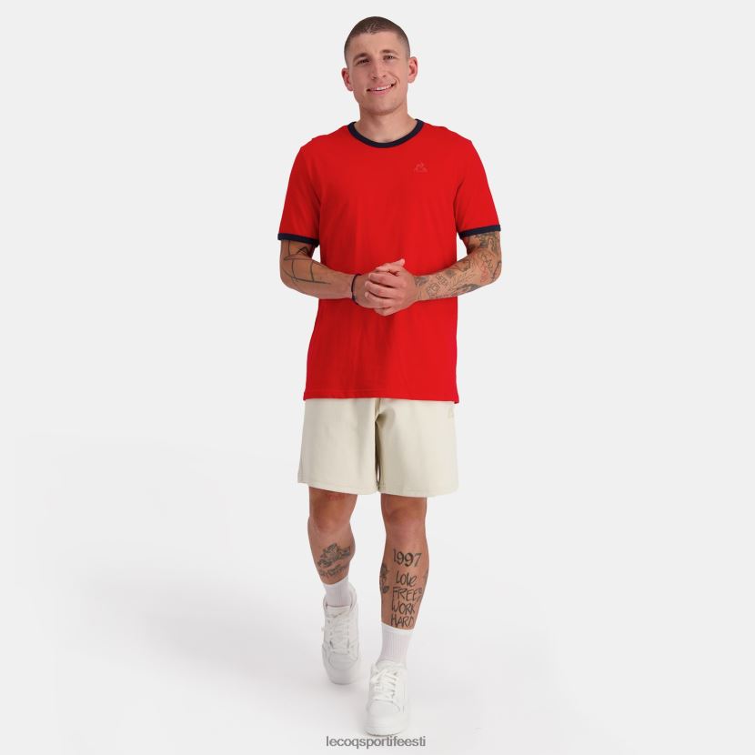 ee Le Coq Sportif Riietus mehed moodne t-särk punane punane TT862D149