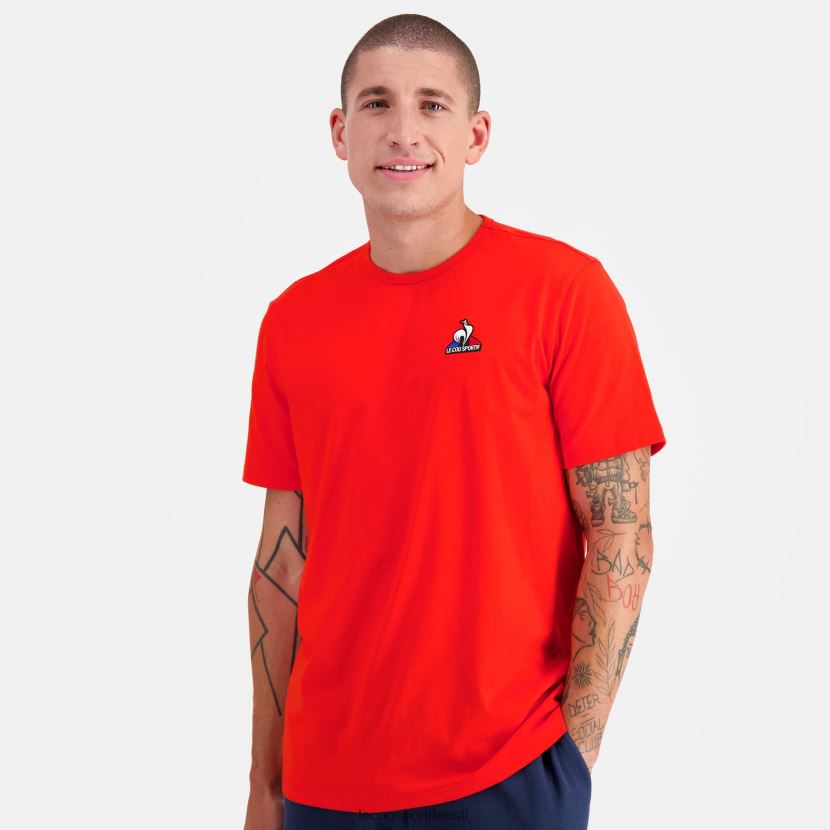 ee Le Coq Sportif Riietus mehed moodne t-särk punane punane TT862D171