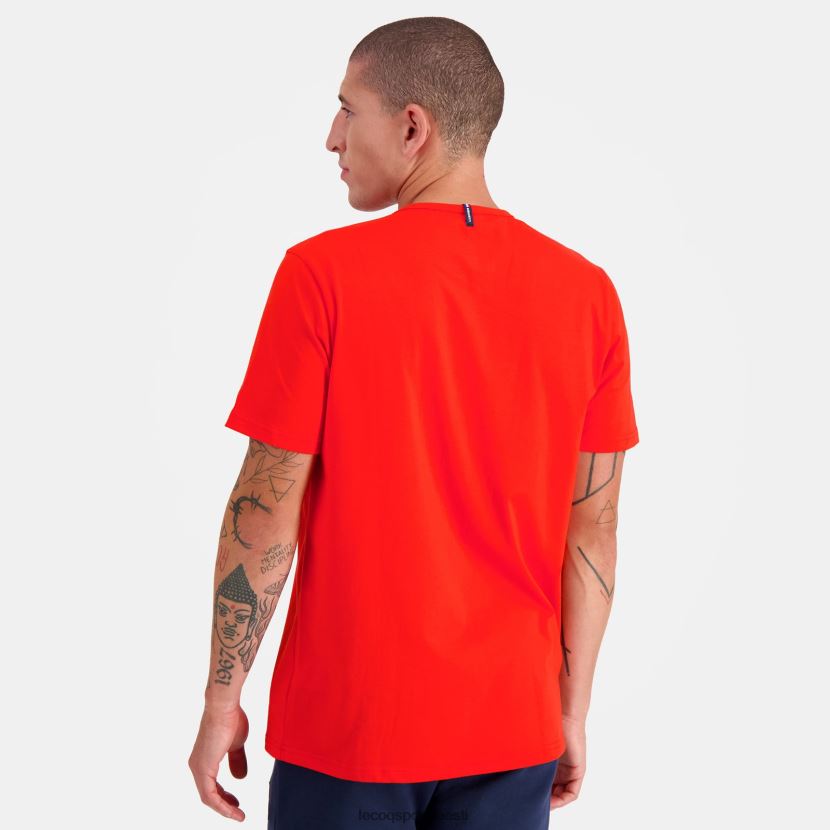 ee Le Coq Sportif Riietus mehed moodne t-särk punane punane TT862D171