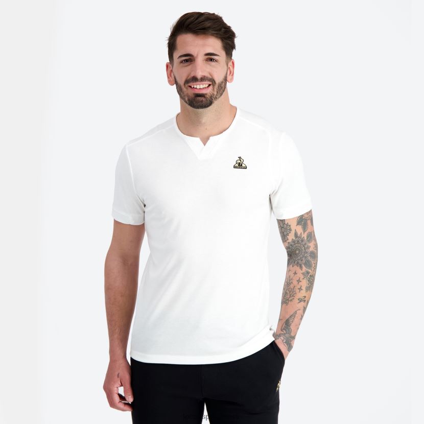 ee Le Coq Sportif Riietus mehed moodne t-särk valge valge TT862D147