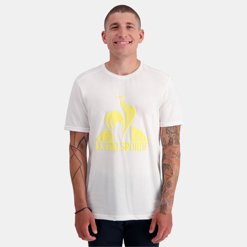 ee Le Coq Sportif Riietus mehed moodne t-särk valge valge TT862D148