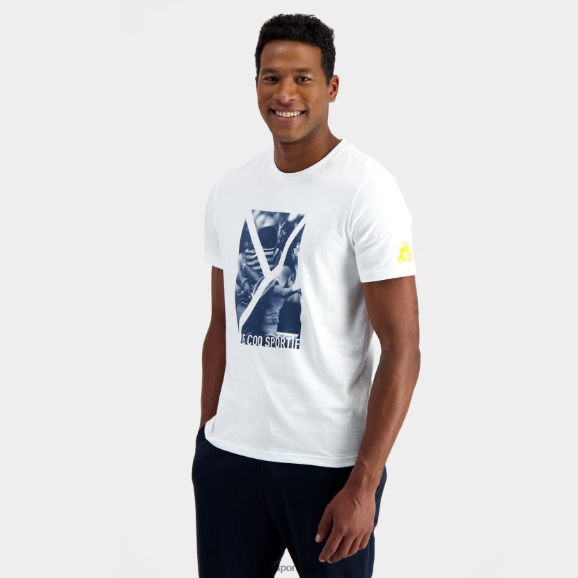 ee Le Coq Sportif Riietus mehed moodne t-särk valge valge TT862D160