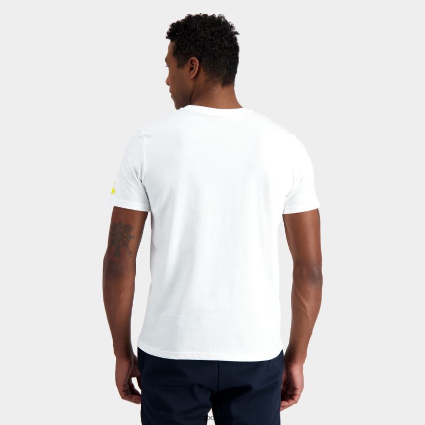 ee Le Coq Sportif Riietus mehed moodne t-särk valge valge TT862D160