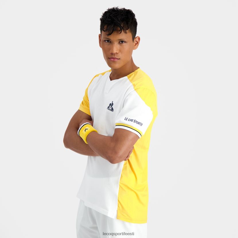 ee Le Coq Sportif Riietus mehed moodne t-särk valge valge TT862D166