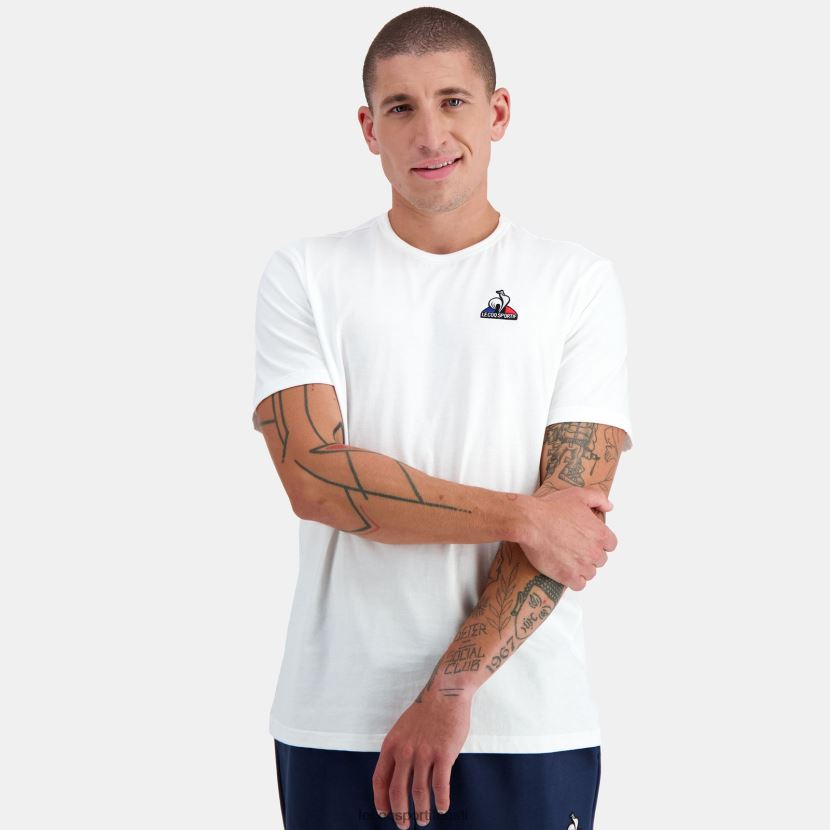 ee Le Coq Sportif Riietus mehed moodne t-särk valge valge TT862D180