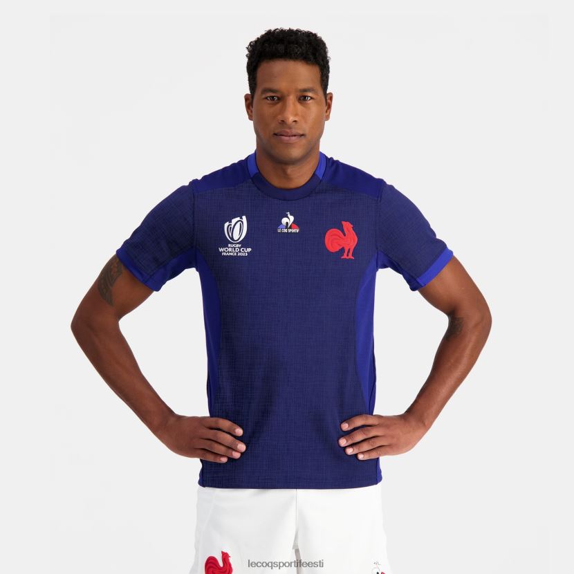 ee Le Coq Sportif Riietus mehed replica jersey xv de france – ragbi maailmameistrivõistlused 2023 sinine sinine TT862D692