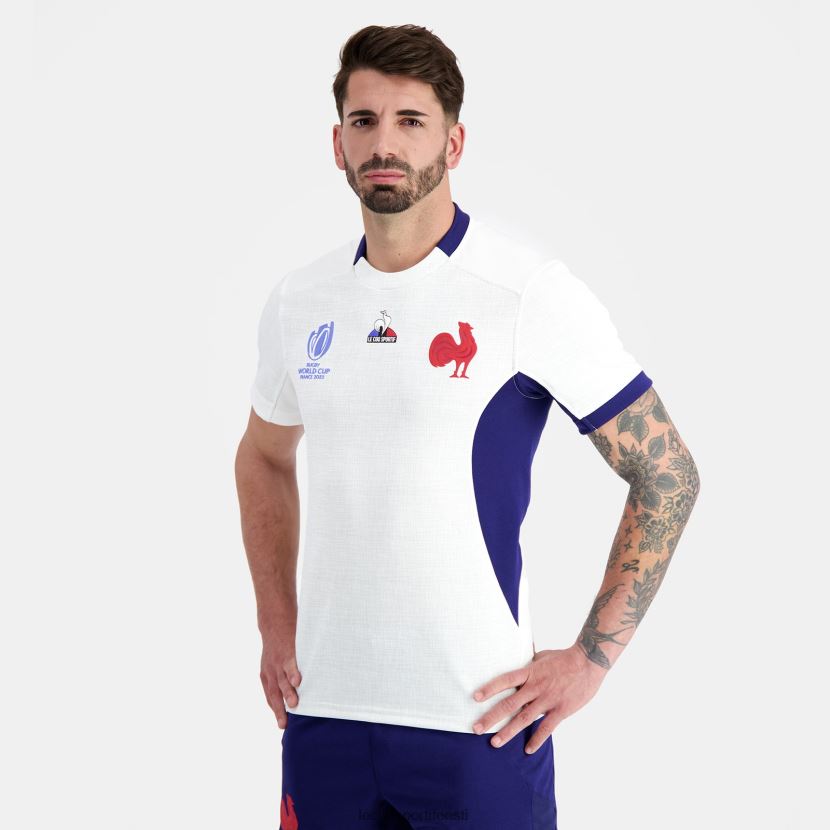 ee Le Coq Sportif Riietus mehed replica jersey xv de france – ragbi maailmameistrivõistlused 2023 valge valge TT862D693