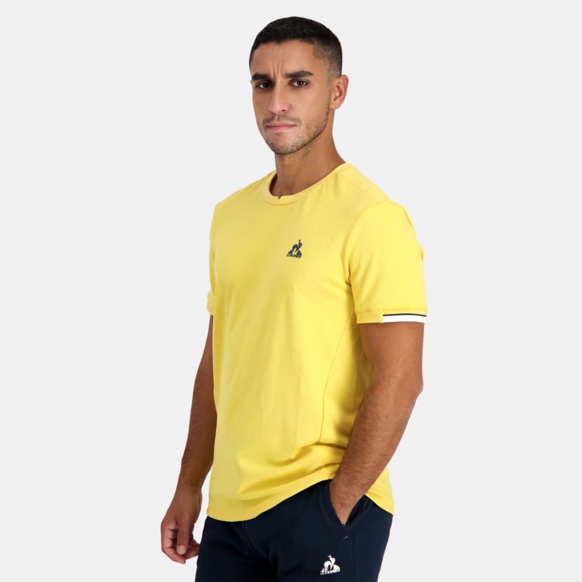 ee Le Coq Sportif Riietus mehed t-särk kollane kollane TT862D211