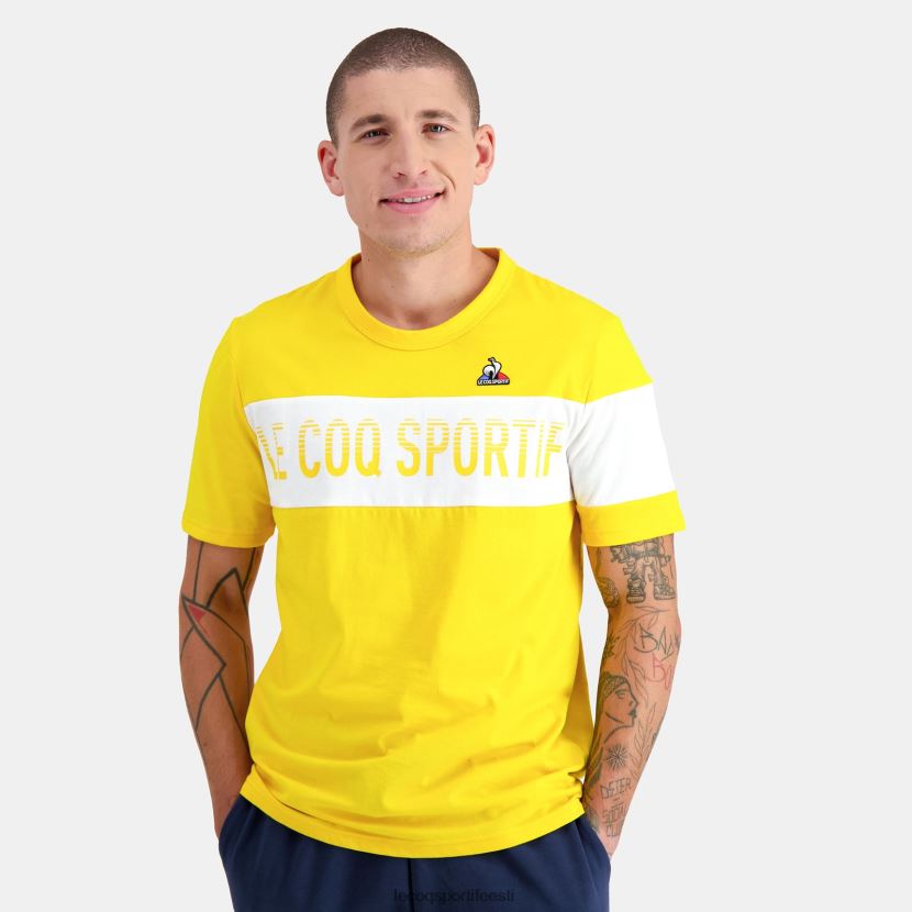 ee Le Coq Sportif Riietus mehed t-särk kollane kollane TT862D449