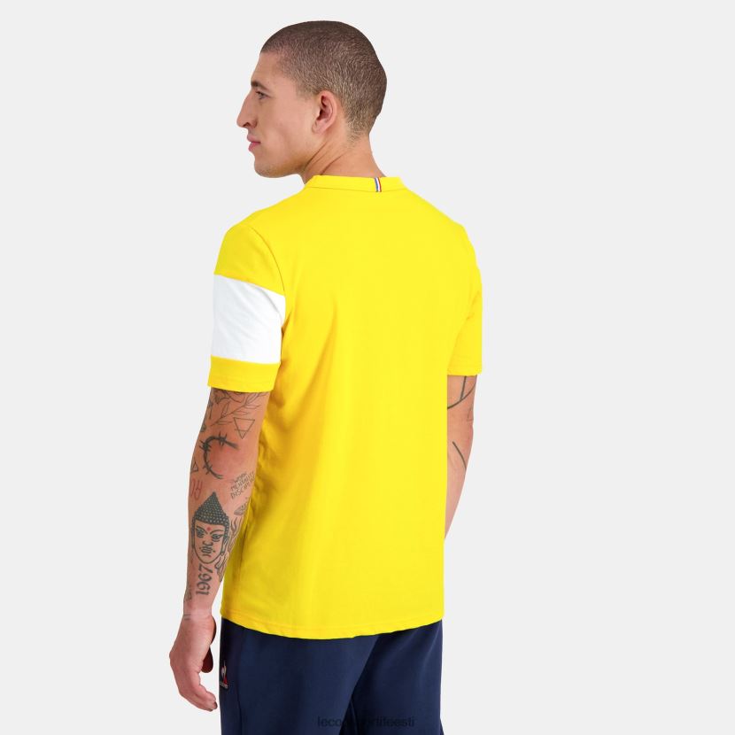 ee Le Coq Sportif Riietus mehed t-särk kollane kollane TT862D449