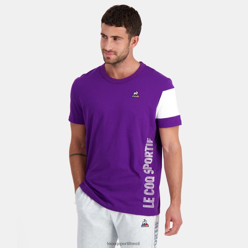 ee Le Coq Sportif Riietus mehed t-särk lilla lilla TT862D444