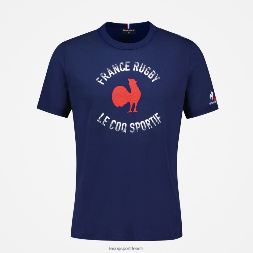 ee Le Coq Sportif Riietus mehed t-särk - prantsusmaa ragbi sinine sinine TT862D172