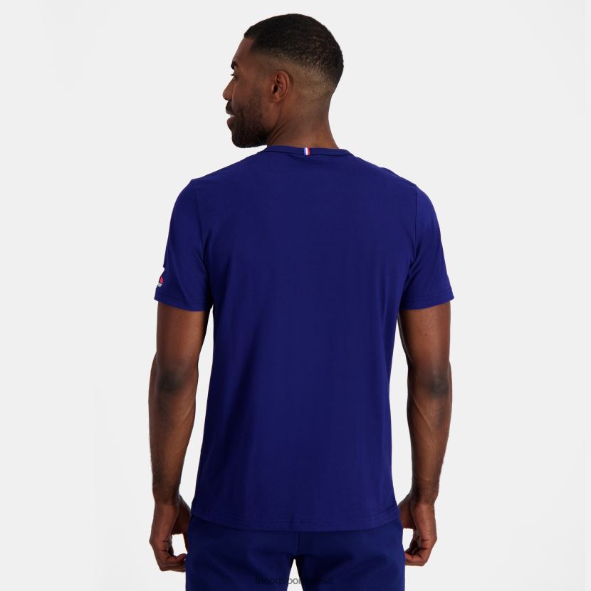 ee Le Coq Sportif Riietus mehed t-särk - prantsusmaa ragbi sinine sinine TT862D172