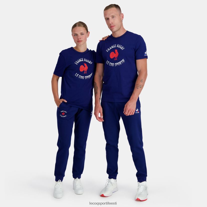 ee Le Coq Sportif Riietus mehed t-särk - prantsusmaa ragbi sinine sinine TT862D172