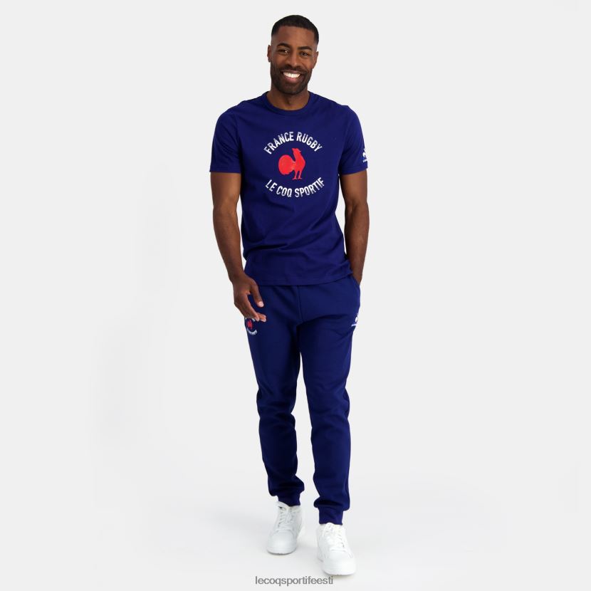 ee Le Coq Sportif Riietus mehed t-särk - prantsusmaa ragbi sinine sinine TT862D172