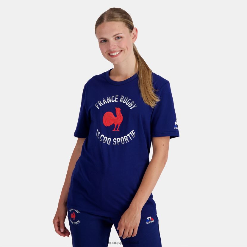 ee Le Coq Sportif Riietus mehed t-särk - prantsusmaa ragbi sinine sinine TT862D172