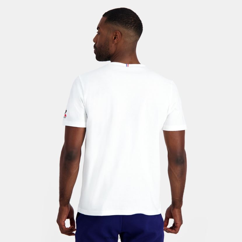 ee Le Coq Sportif Riietus mehed t-särk - prantsusmaa ragbi valge valge TT862D169
