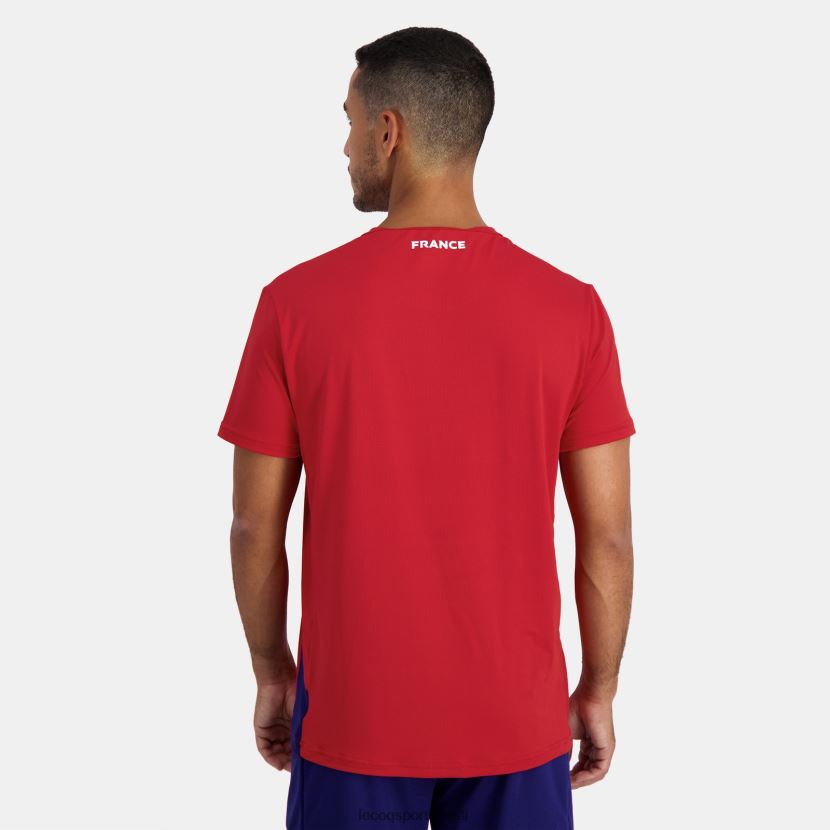 ee Le Coq Sportif Riietus mehed t-särk punane punane TT862D213