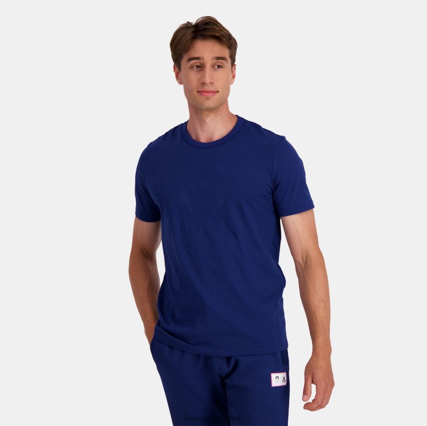 ee Le Coq Sportif Riietus mehed t-särk sinine sinine TT862D202