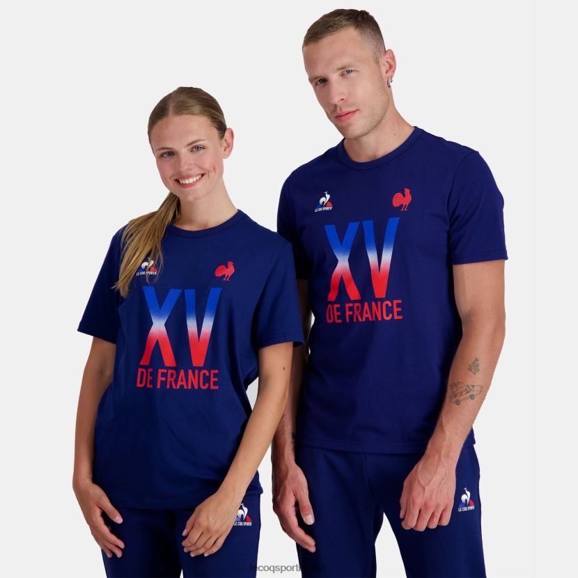 ee Le Coq Sportif Riietus mehed t-särk - xv de france sinine sinine TT862D141