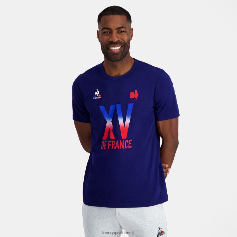 ee Le Coq Sportif Riietus mehed t-särk - xv de france sinine sinine TT862D141