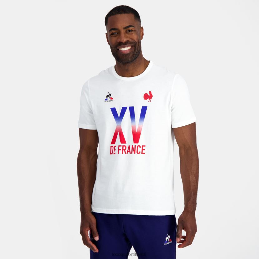 ee Le Coq Sportif Riietus mehed t-särk - xv de france valge valge TT862D157