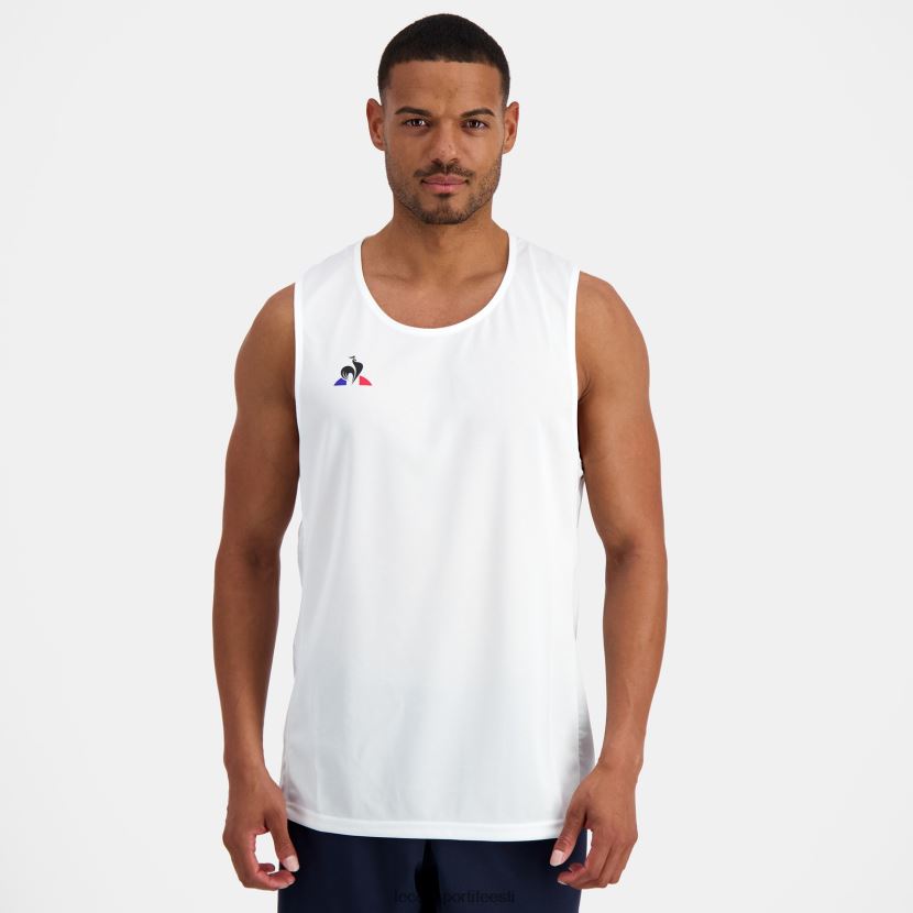 ee Le Coq Sportif Riietus mehed vesti ülaosa valge valge TT862D199